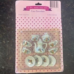 Mini Tea Set-Floral, Porcelain, 13 PC, Vintage